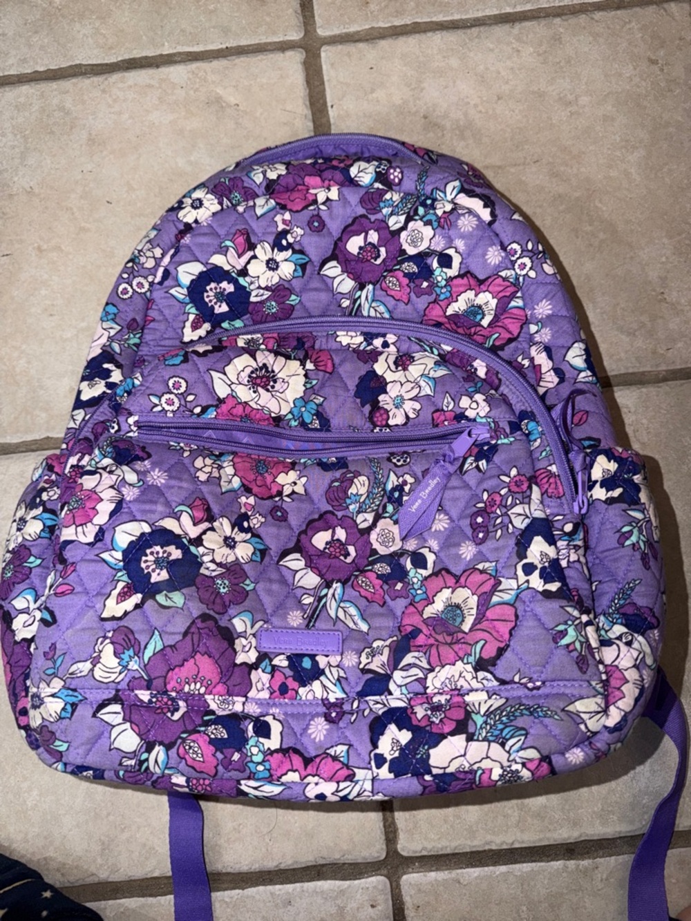 Vera Bradley Essential Backpack Enchanted Garden Quilted Cotton